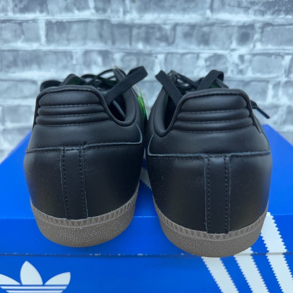 Adidas Samba OG Black Screaming Green Gum Sneakers JR0911 Mens Size 11 New - Picture 5 of 7
